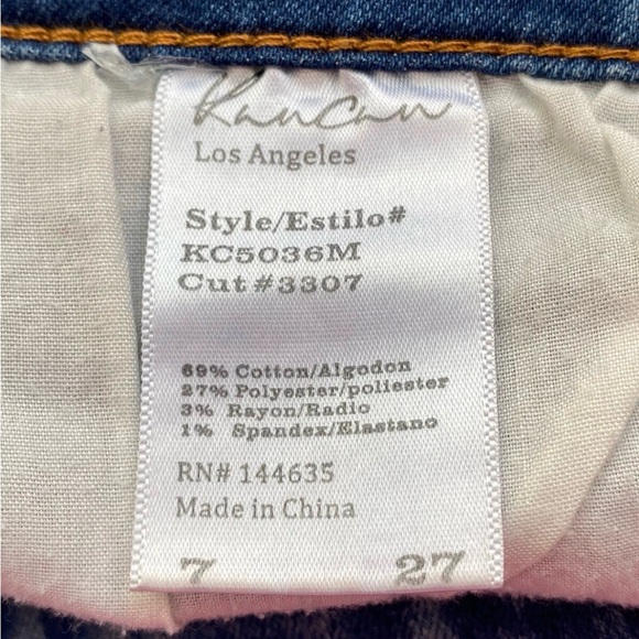 KanCan Ripped Skinny Jeans in Medium Wash Blue - Picture 7 of 8